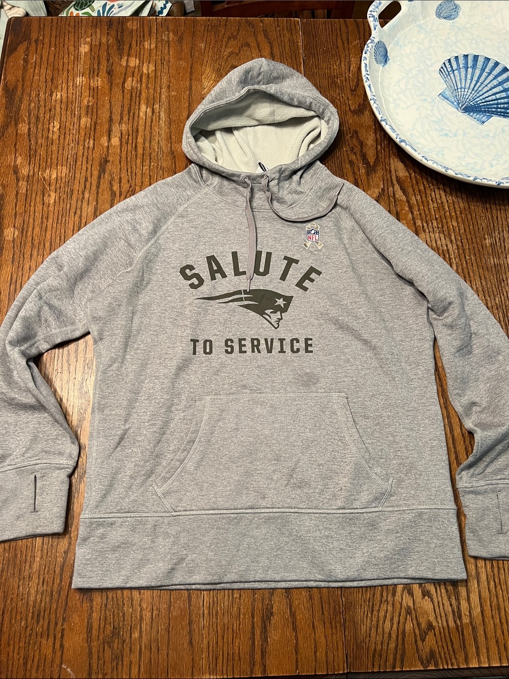 Nike Kids Gray 'Salute to Service' Hoodie with Team Logo